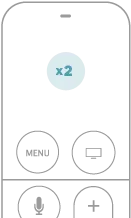 Double press on Apple TV remote