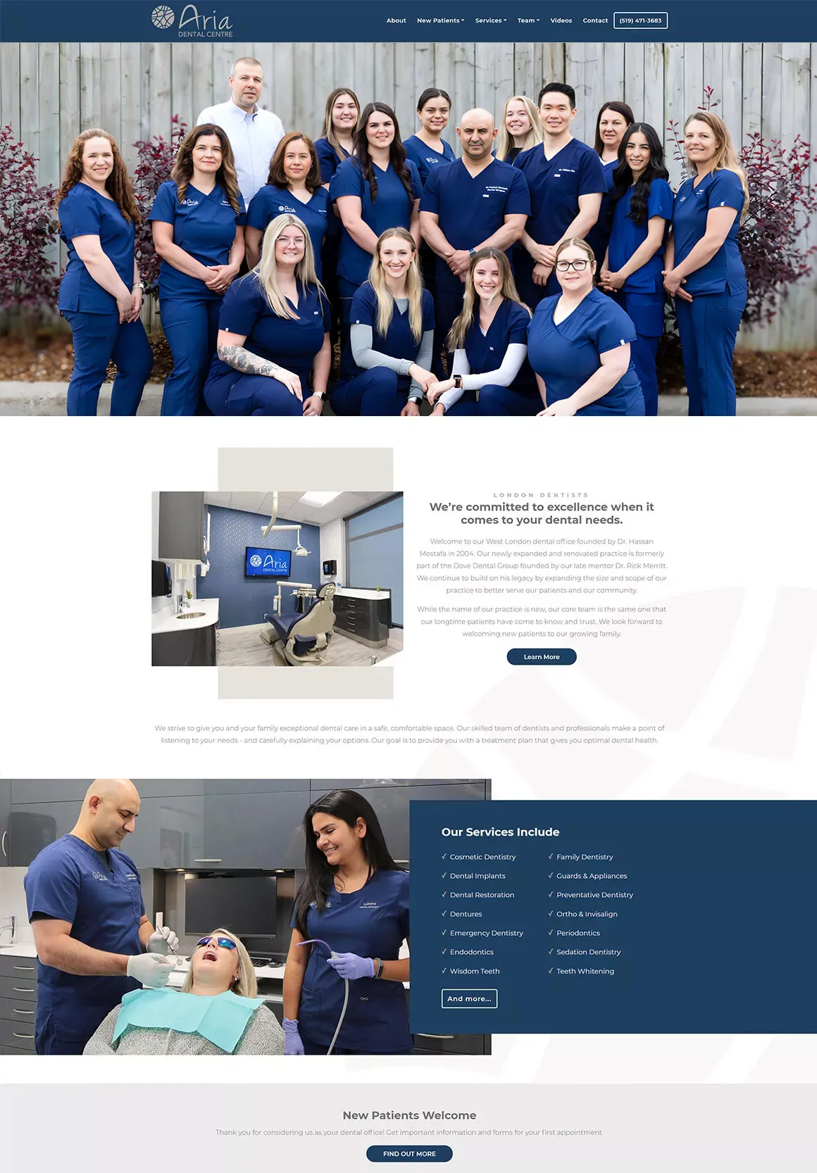 Aria Dental website