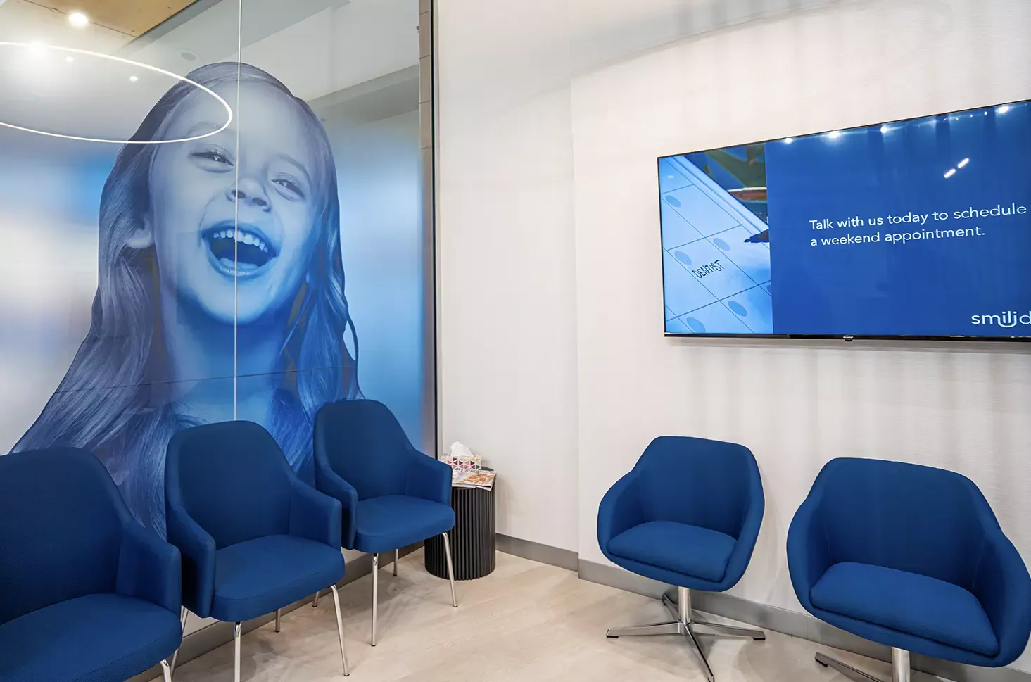 Optio TV in dental waiting room