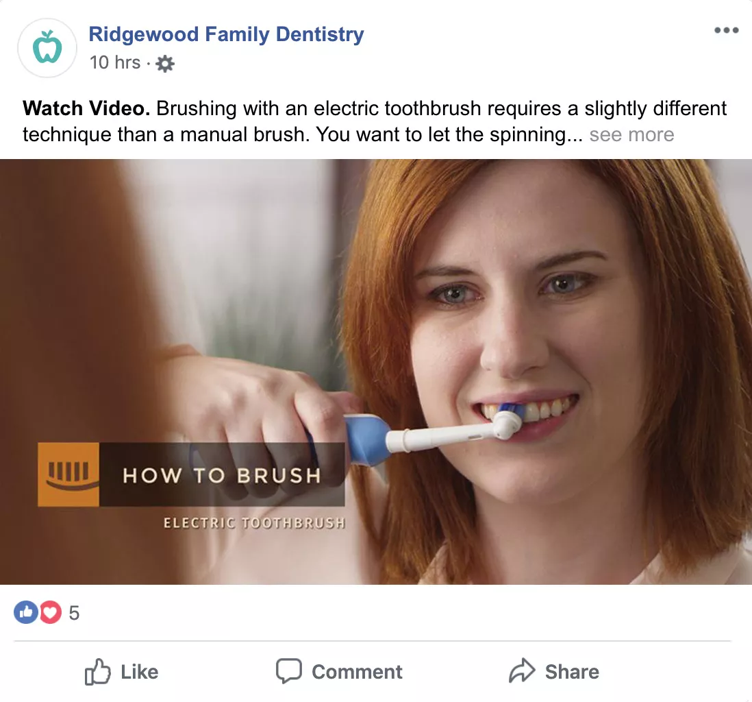 Sample Facebook post