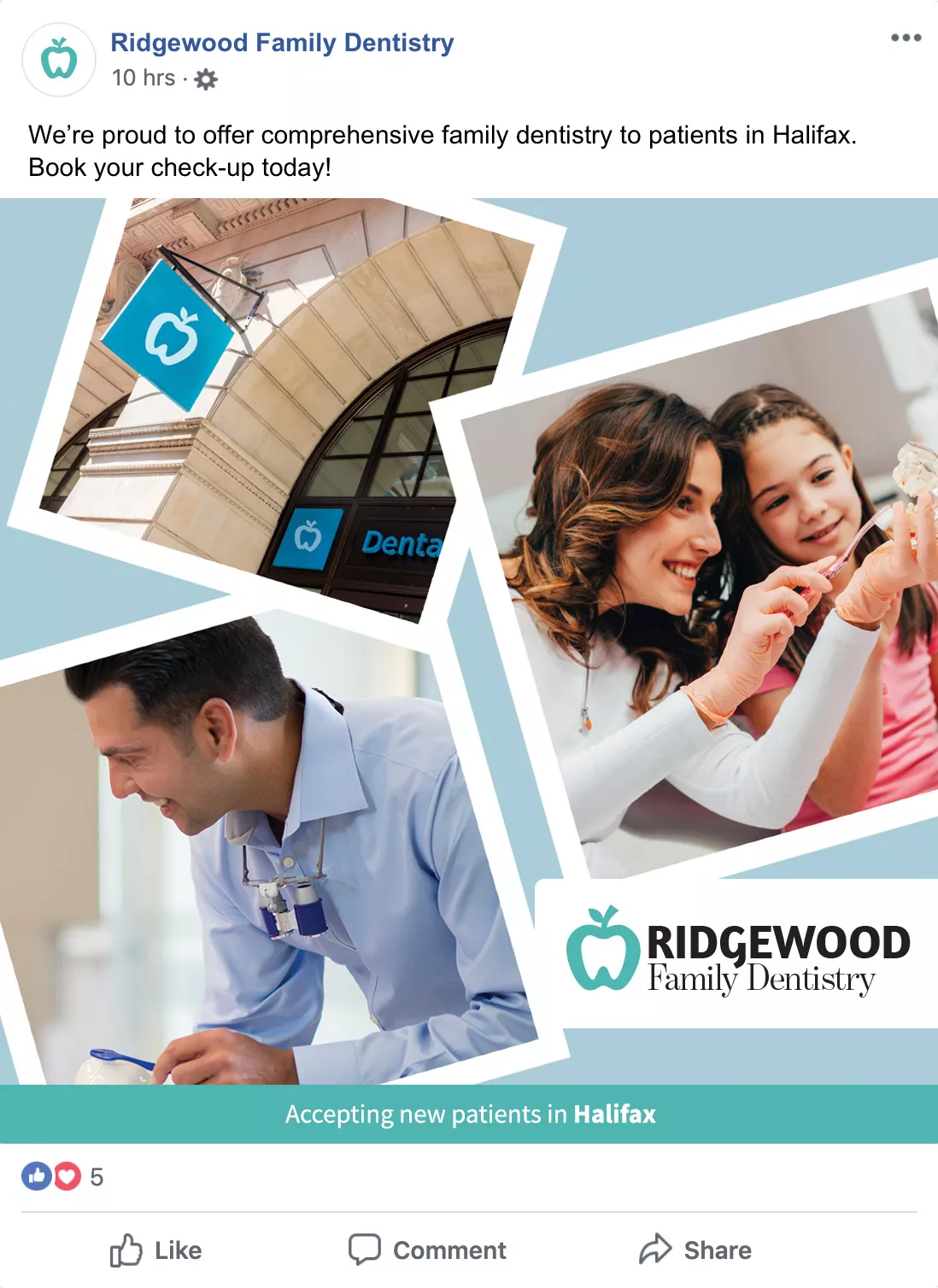 Sample Facebook post