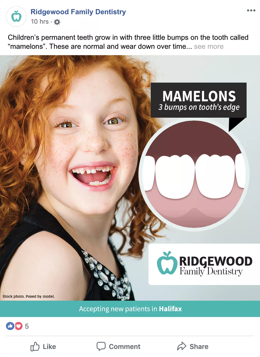 Sample Facebook post