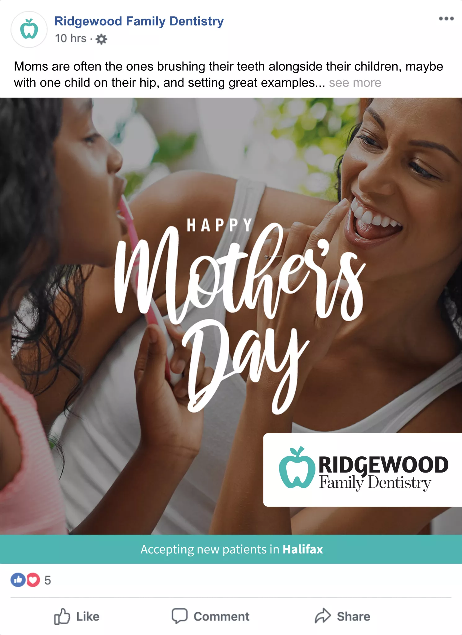 Sample Facebook post