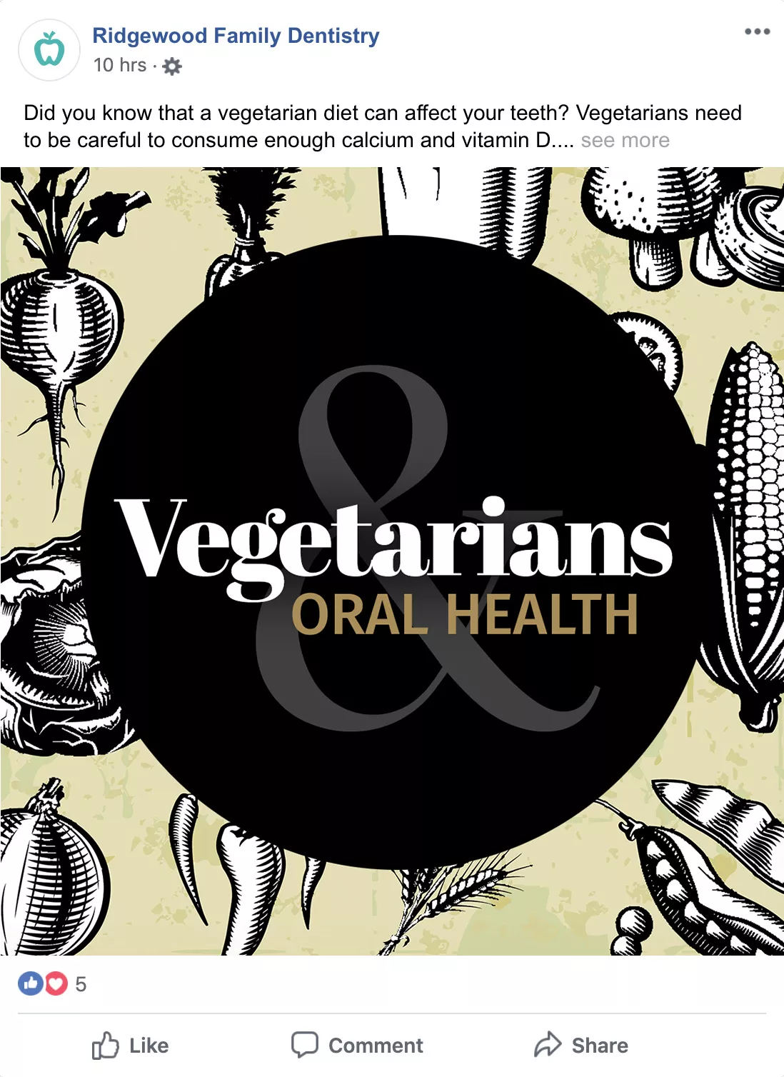 Sample Facebook post