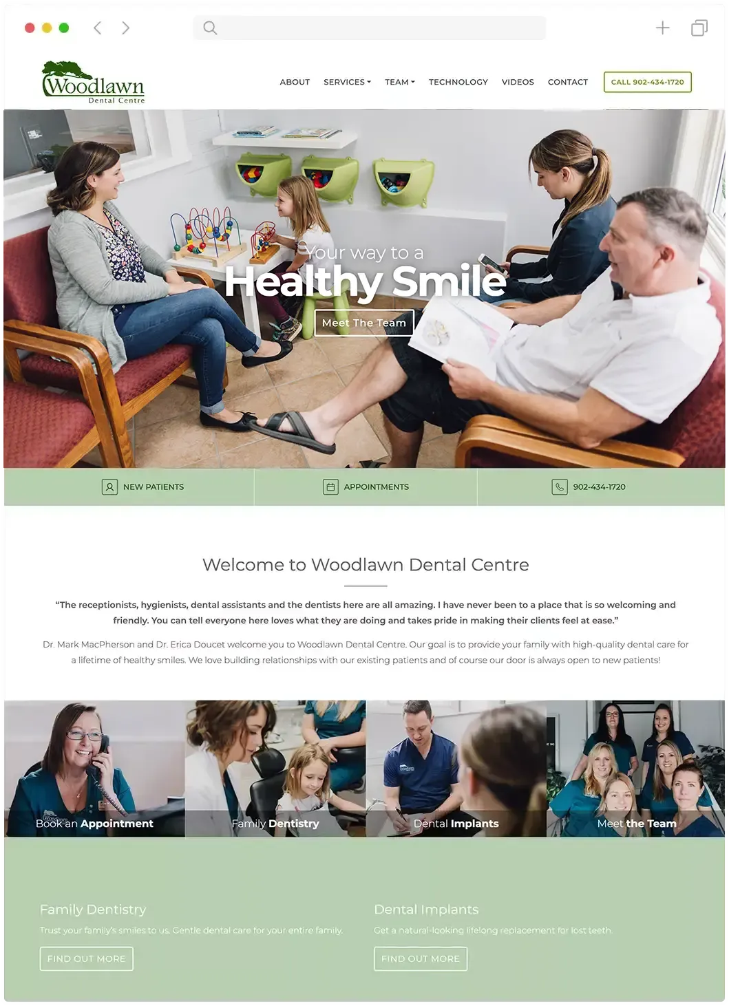 Screenshot of Woodlawn Dental