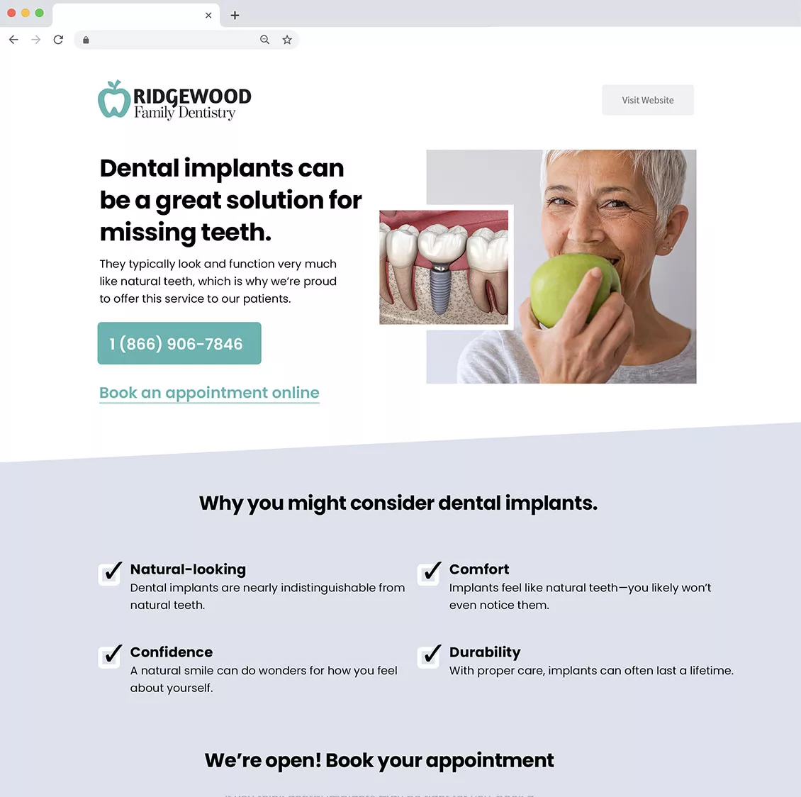 landing page