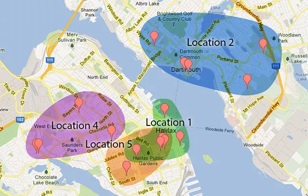 Local search map