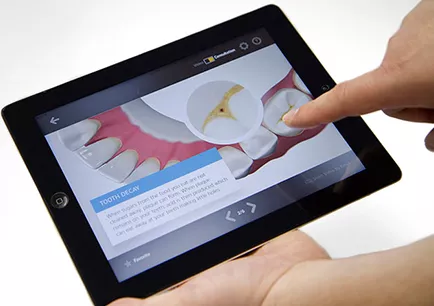Optio Dentistry app on an iPad