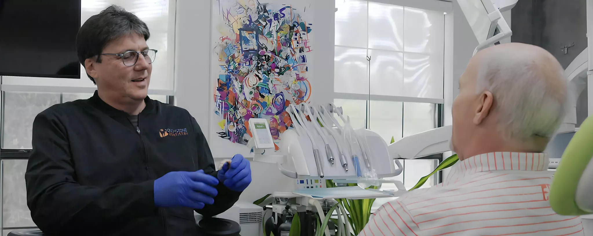 Dr. Alex Touchstone with patient