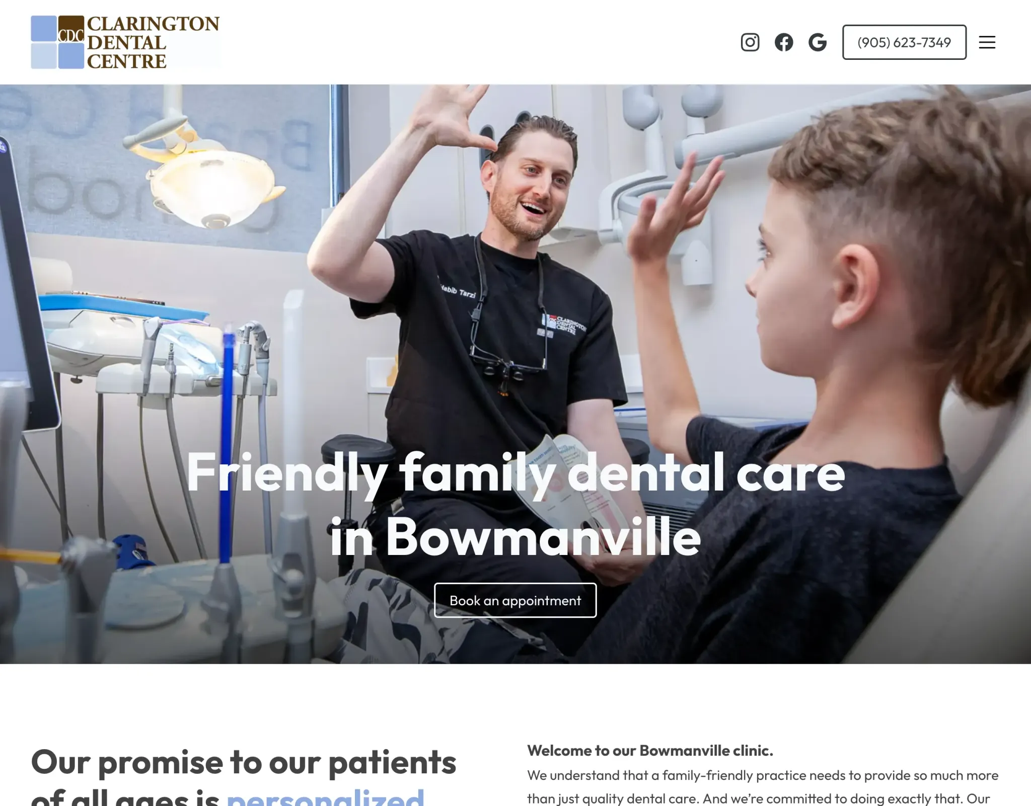 Clarington Dental Centre Website